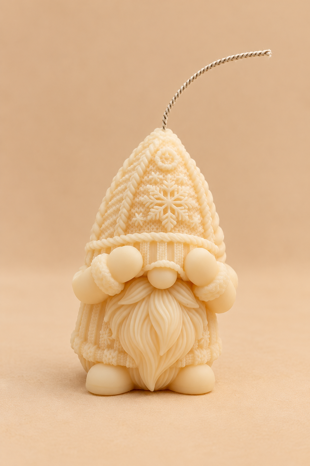 Bougie Nain Cache-cache – Lutine de Noël à tresses, cire végétale
