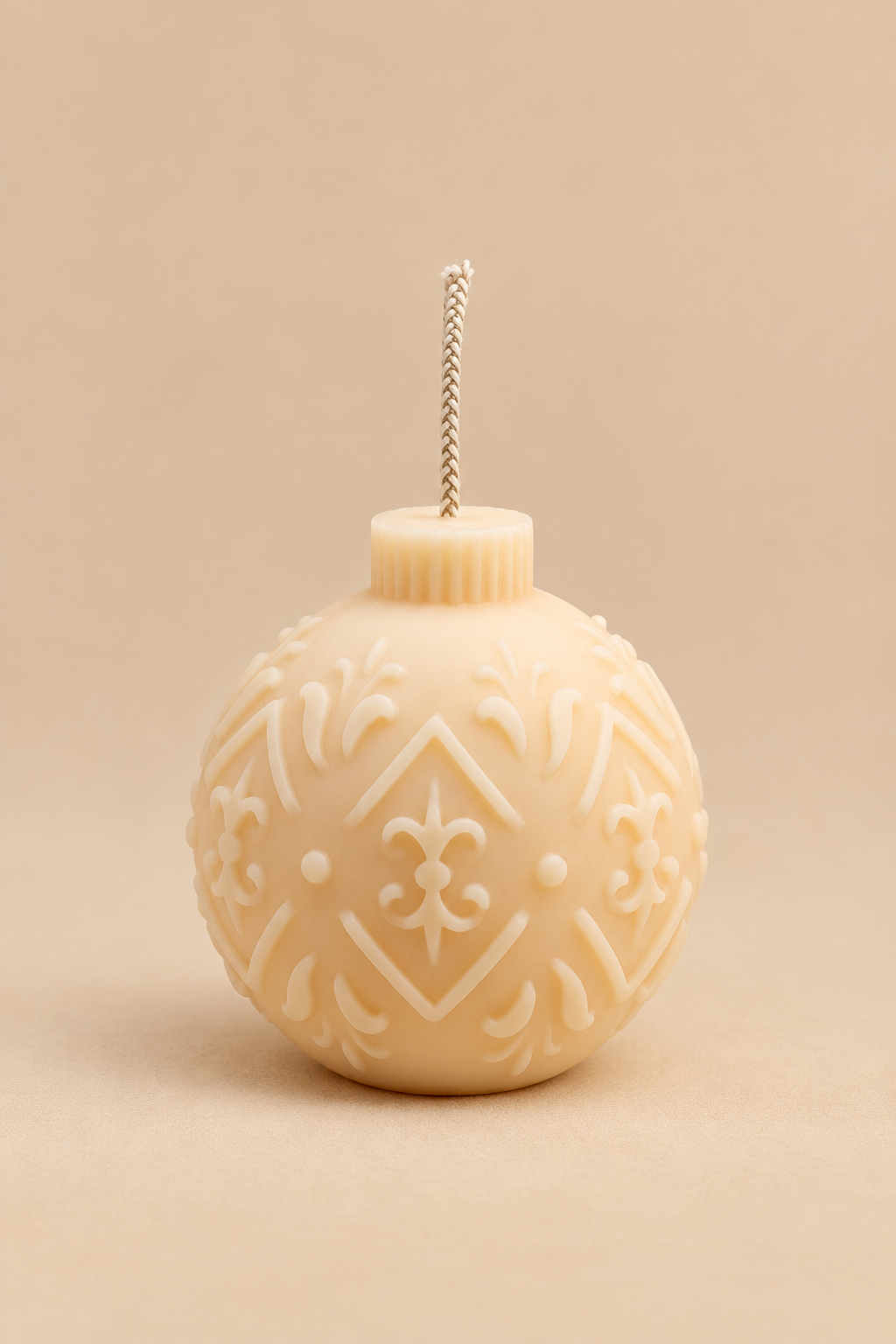 Bougie Mini Boule de Noël – Bougie moulée aux losanges