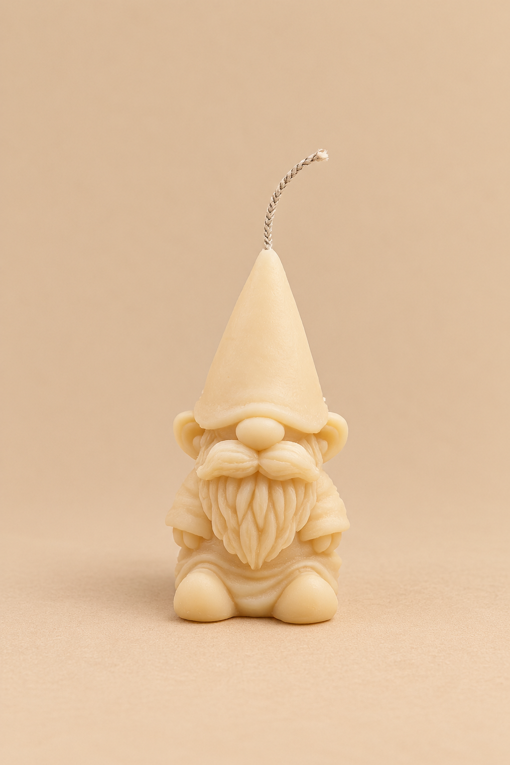 Bougie Petit Nain – Lutin de Noël au chapeau pointu, cire végétale