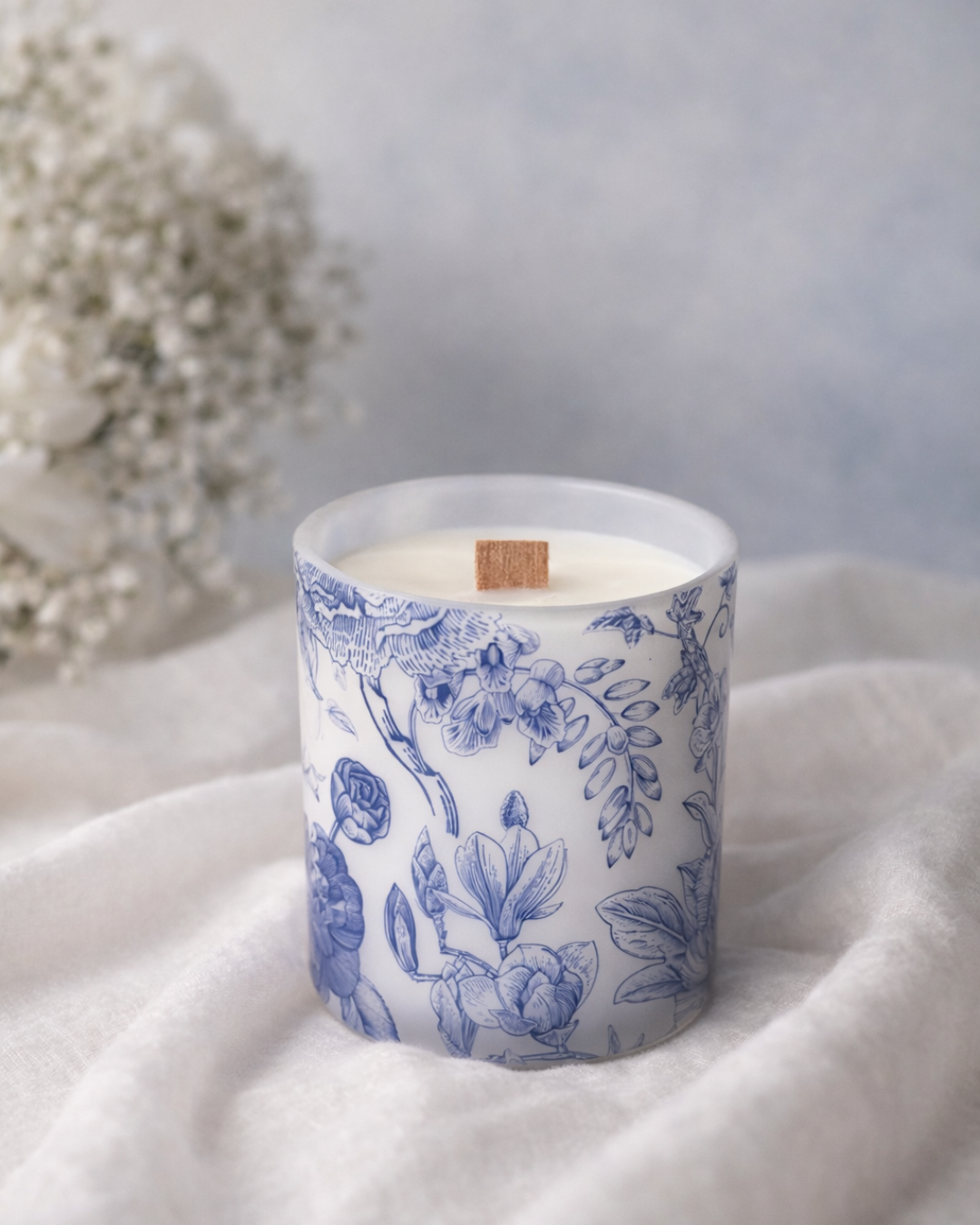 Bougie Toile de Jouy